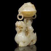 White jade oil lamp, Han dynasty