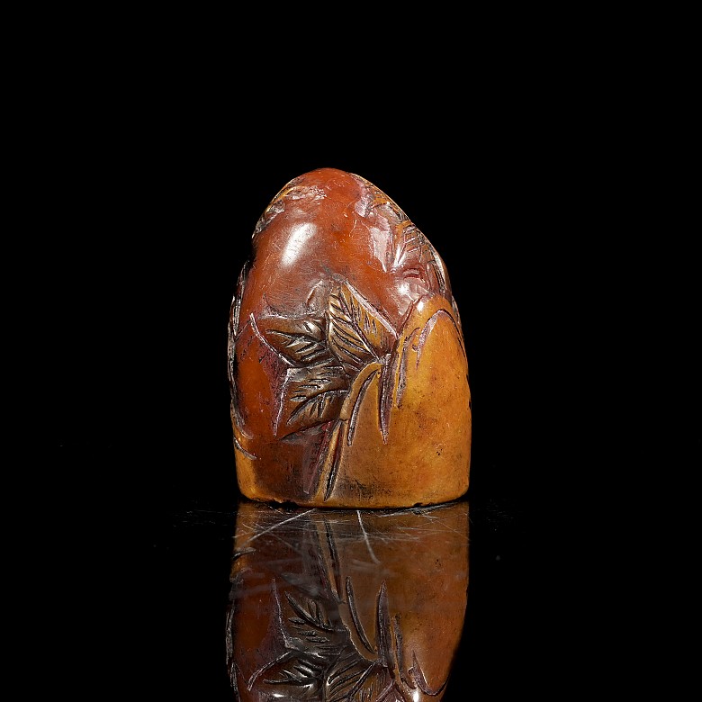 Small Shoushan ‘Landscape’ stone seal, Qing dynasty