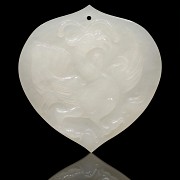 Phoenix relief plaque, jade, Western Han Dynasty