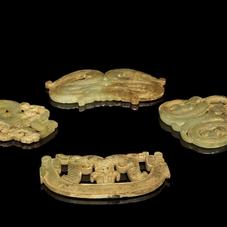 Set of four jade ornaments, Warring Kingdoms