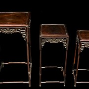 Chinese wooden nesting tables, 20th century