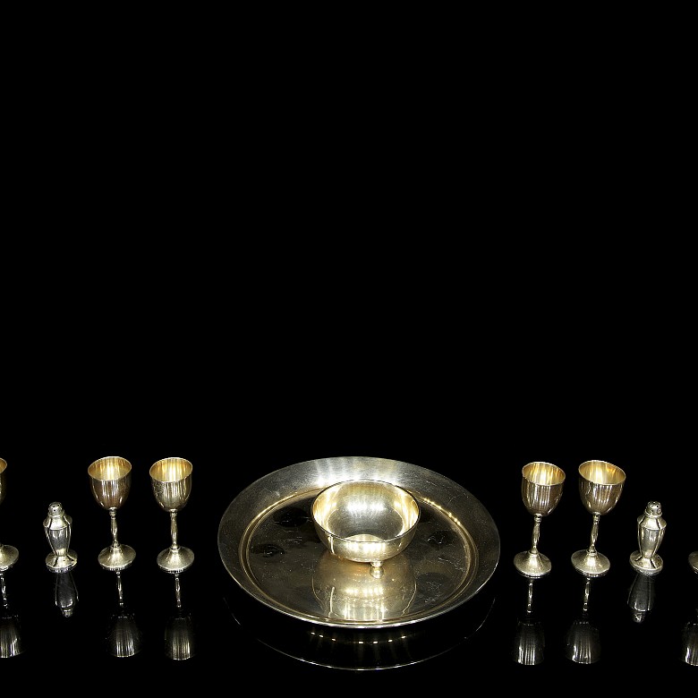 Tequila silver set, 20th century