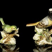 Ten porcelain birds, 20th century