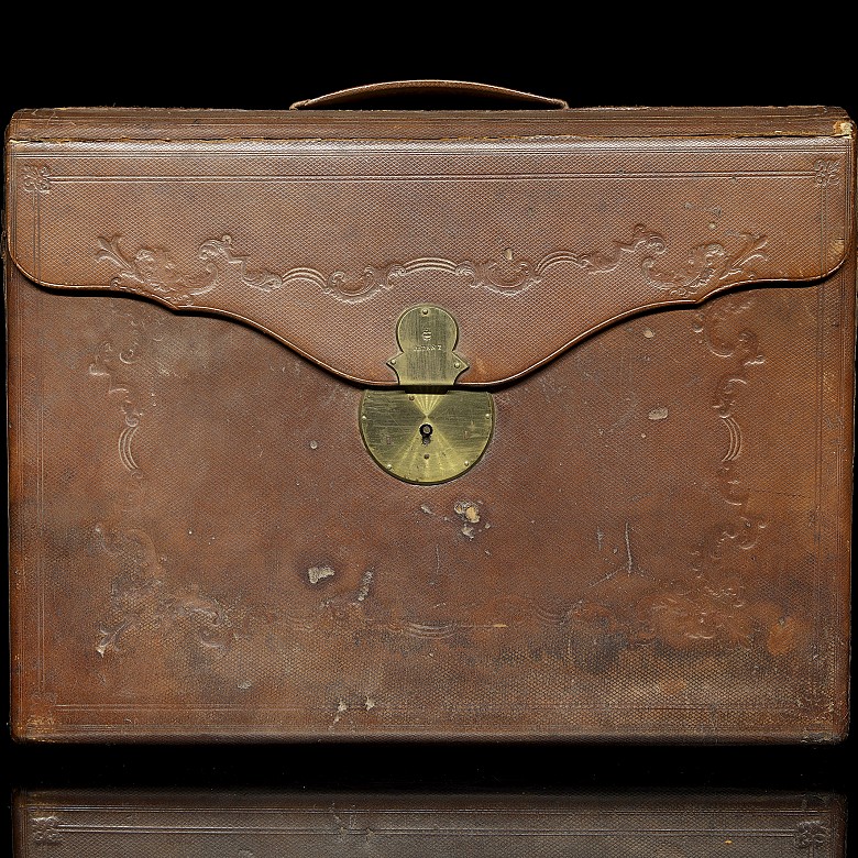 Briggs English travel writing desk, 19th century