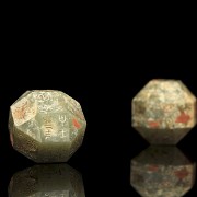 Pair of 26-sided carved jade seals, Eastern Han Dynasty