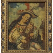 Colonial school 19th-20th century “Virgin with child”