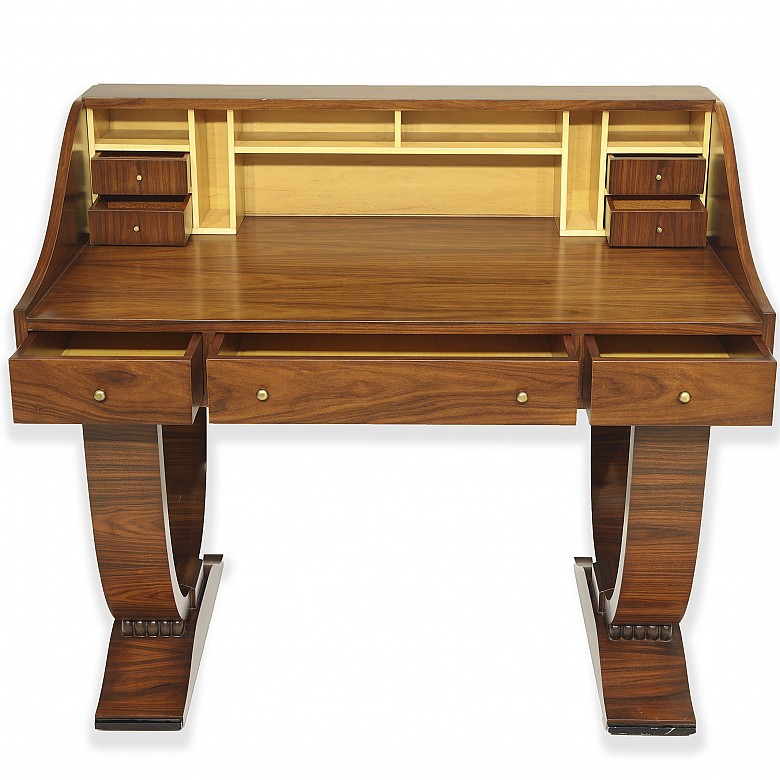 Art Deco style desk in Palo Santo wood - 8