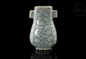 Small ‘Hu’ celadon-glazed vase, Qing dynasty