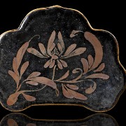 Ceramic pillow with iron oxide glaze, Jin dynasty