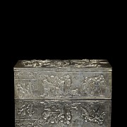 Silver box “Scenes of tavern”, 20th century