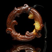 Tail biting dragon hoop, Eastern Han dynasty