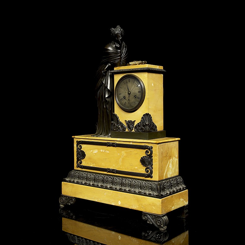 Empire table clock, France, 19th century