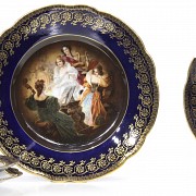 Porcelain decorated plates, Ackermann und Fritze Royal Vienna, s.XX