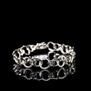 White gold and diamond bracelet