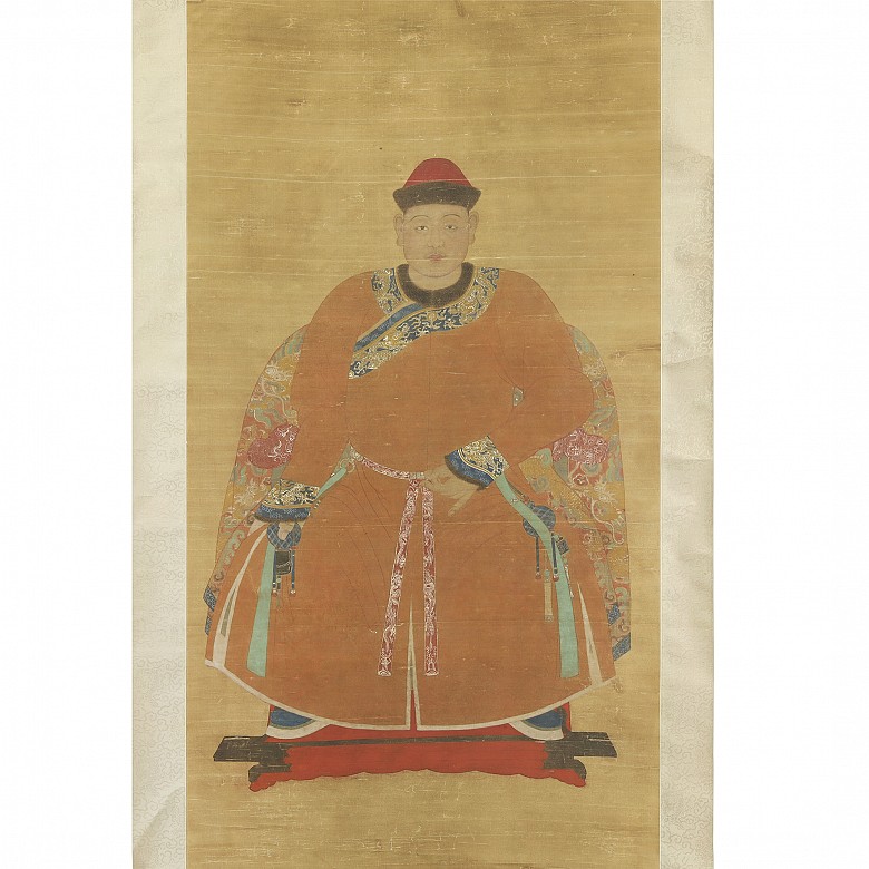 Chinese painting ‘Noble Portrait’, Qing dynasty