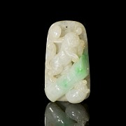 Carved jadeite pendant ‘Monkey’, Qing dynasty