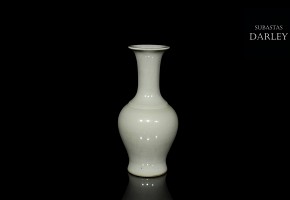 White glazed porcelain vase, 20th century