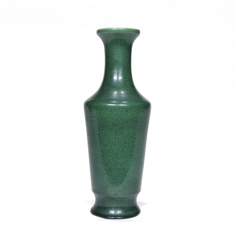 Green glazed porcelain vase, 20th century