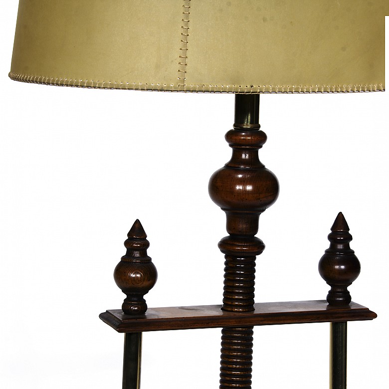 Vintage wooden lamp, Valenti