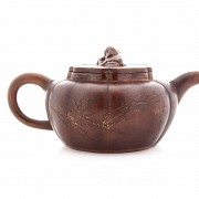 A Chinese clay teapot, Yixing.