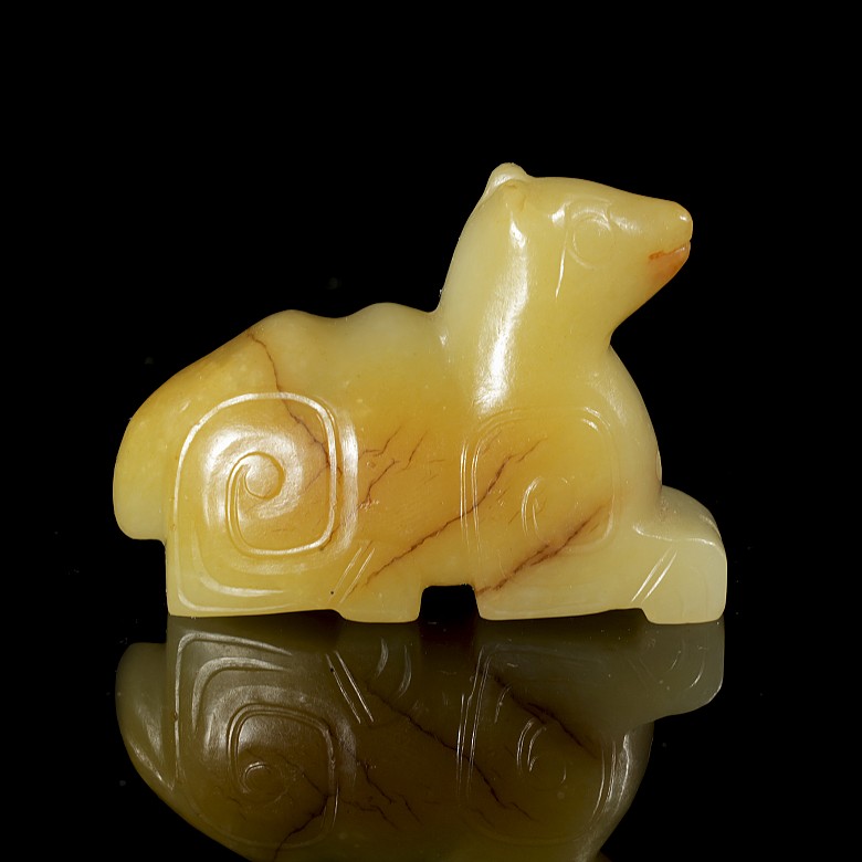 Yellow jade figurine ‘Camel’, Qing dynasty