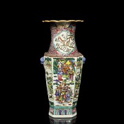 Cantonese vase famille rose “Scenes”, 20th century