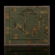 White jade plaque ‘Garden and poem’, Qing dynasty