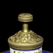 Porcelain writing desk Louis XIV style, 19th century