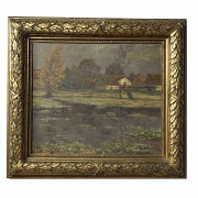 E. Block ‘Pond in front of the village’, early 20th century