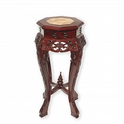 Carved wooden octagonal stand, 20th century