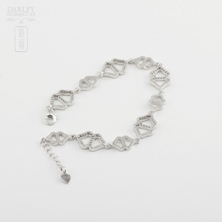 Pulsera circonitas en plata de ley, 925m/m - 3