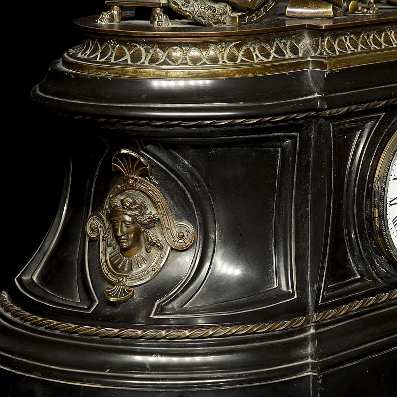 Gautier Eviteur ‘Bronze table clock’, late 19th century - 6