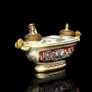 Porcelain writing desk “Flowers on red background” 18th-19th century