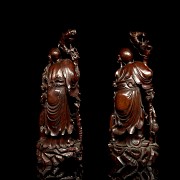 Pair of wooden wise men, 20th century - 10