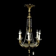 Ceiling lamp with glass beads, 20th century