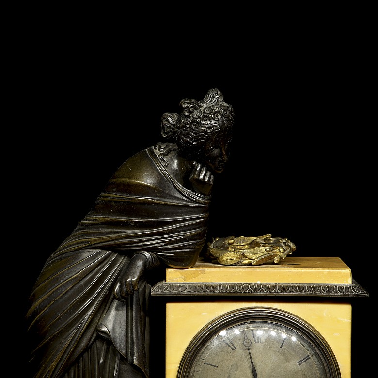 Empire table clock, France, 19th century