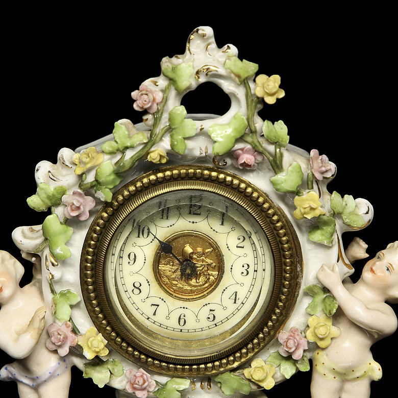 German porcelain clock ‘Infants’, 20th century - 6