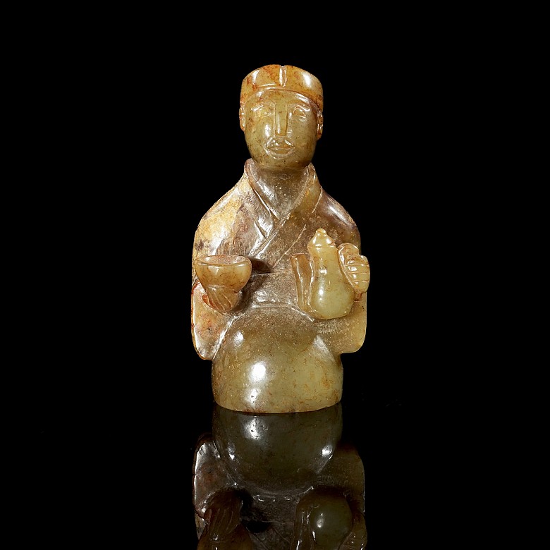 Carved jade figurine ‘Maid’, Han style