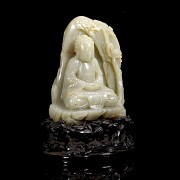 Carved jade figurine “Buddha in the grotto”, Qing dynasty