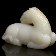 White jade figure 'horse', Qing dynasty, Qianlong