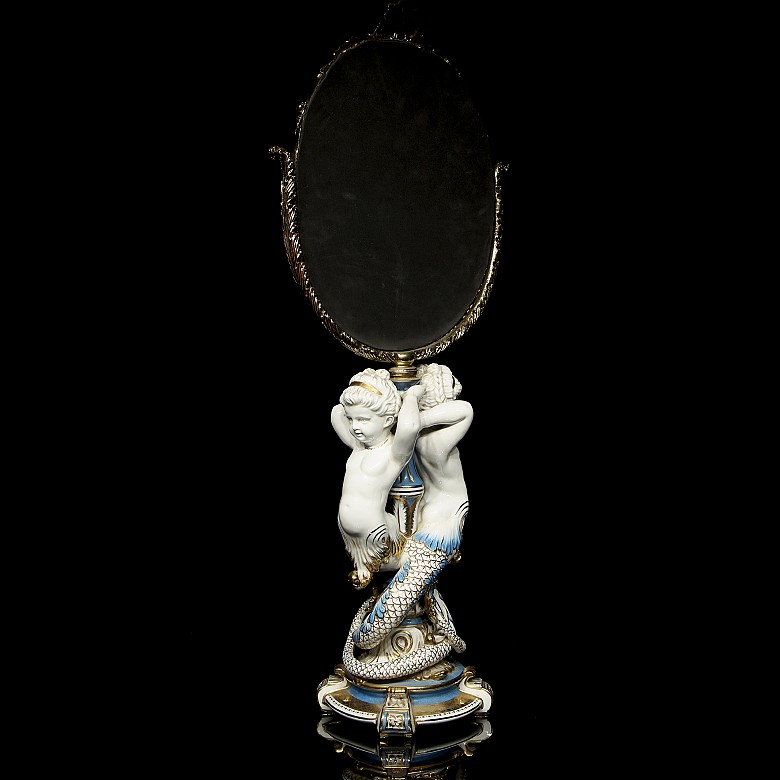 Sèvres style dressing table mirror ‘Tritones’, 20th century - 9