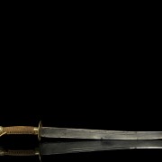 'Shuangdao’ silver-plated metal sword, 20th century