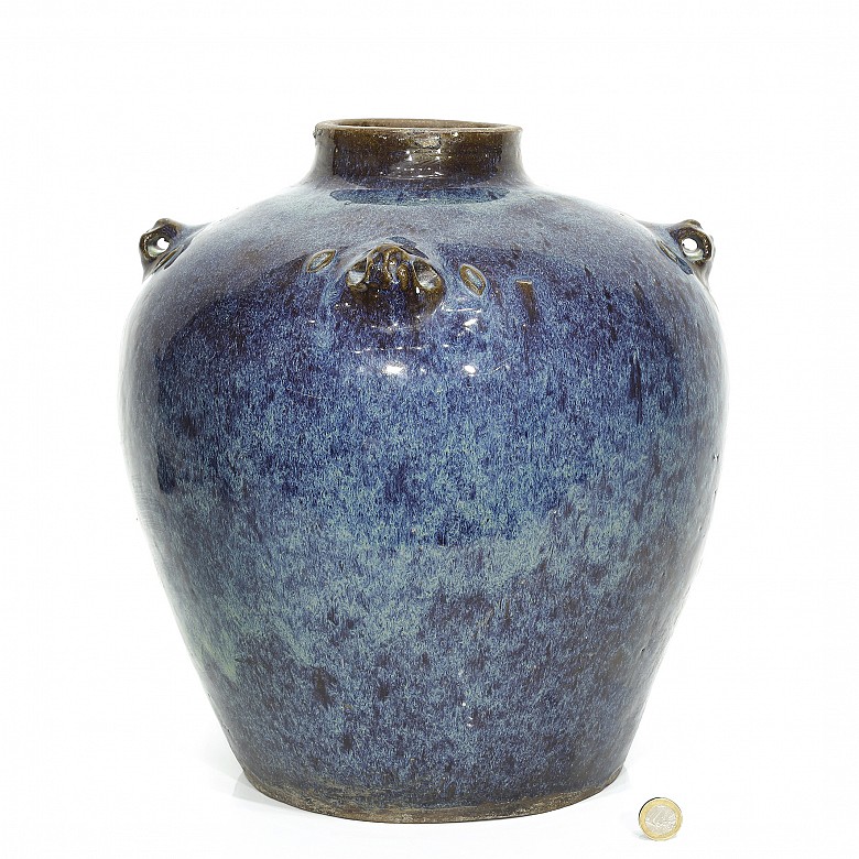 Large glazed pottery vessel, 20th Century