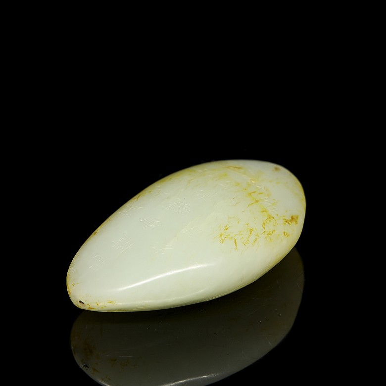 Carved jade “Sage and poem”, Qing dynasty