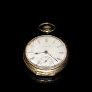 Pocket watch ‘Elgin’ in yellow gold - 5