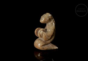 Carved jade ‘Musician’ figurine, Han style