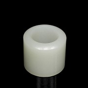 Anillo de arquero en jade blanco, dinastía Qing, S.XIX