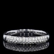 18 kt white gold and diamond half wedding ring