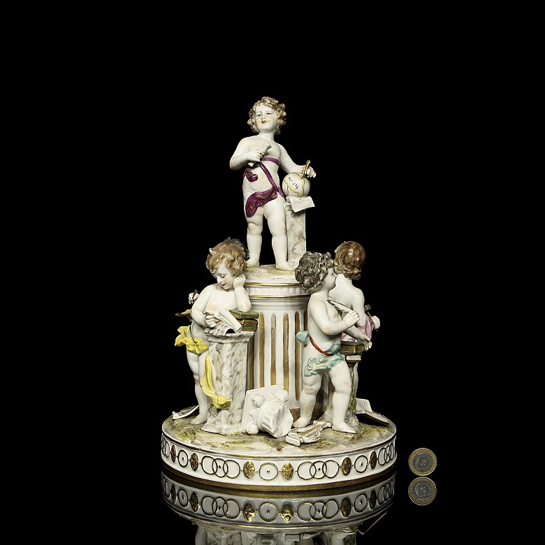 Capodimonte Porcelain ‘Amorcillos’, 20th century