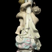 German porcelain ‘Candelabra of a woman with child’, 20th century